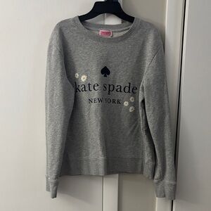 Kate Spade Heather Gray Sweatshirt with Daisy Accents Size Medium